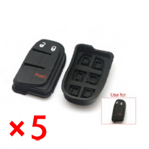 New Remote Button Rubber 2+1 Buttons for Dodge Chrysler Jeep - pack of 5 