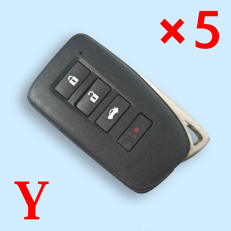 3+1 Buttons Smart Remote Control Key Shell Case for Lexus (SUV) TOY12 （Smooth ） pack of 5 
