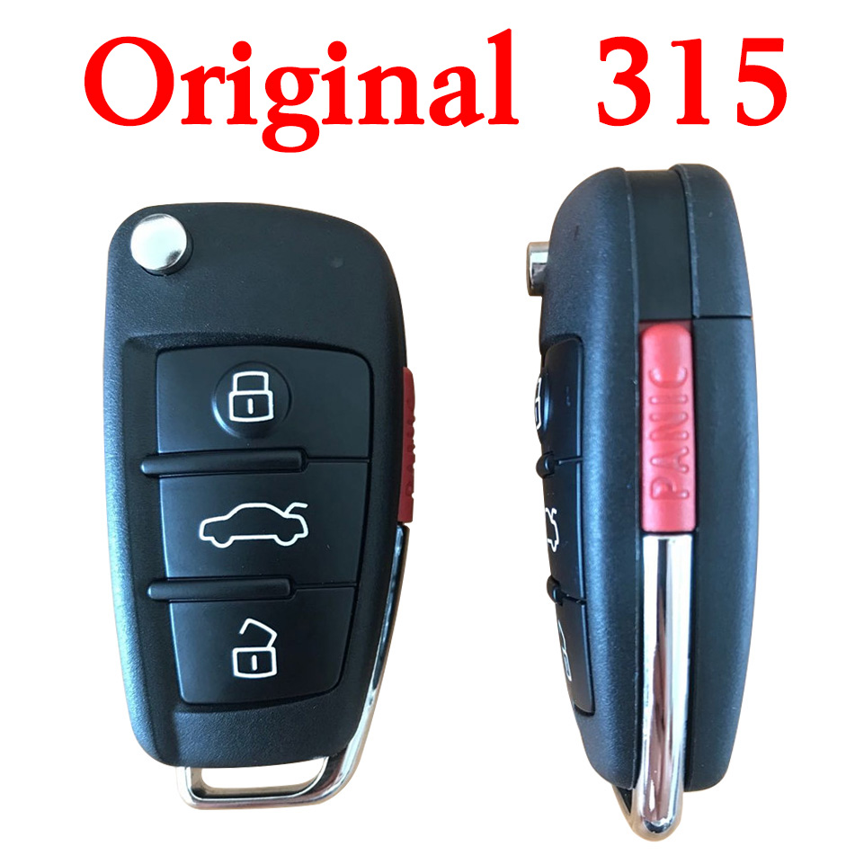 Original 3+1 Buttons 315 MHz Smart Proximity Key for Audi A1 A3 Q3 with MQB48 Chip - 8V0 837 220E 