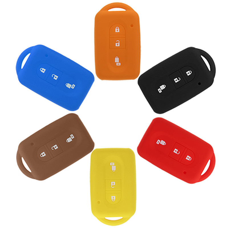 Silicone Cover for 3 Buttons Nissan Micra Car Keys - 5 Pieces