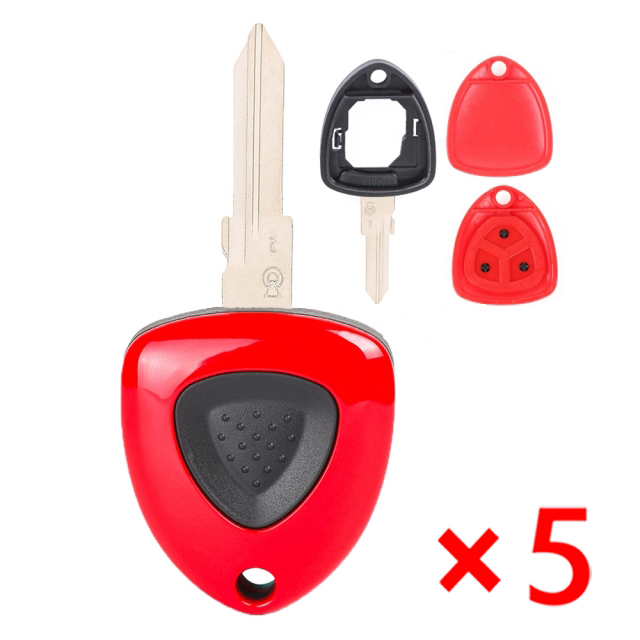 Replacement Remote Key Shell Case Fob 1 Button for Ferrari F430 2005-2009 No Logo - pack of 5 