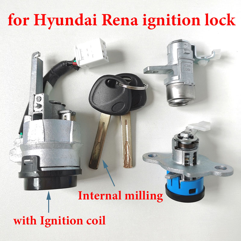 for Hyundai Rena high configuration  ignition lock cylinder left front door lock cylinder remote control car key Rena full car lock cylinder assembly
