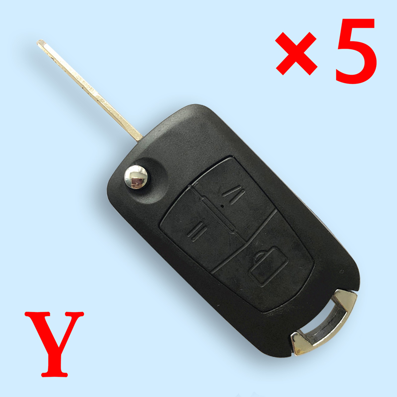 3 Buttons Key Shell for for Opel YM28 5 pcs