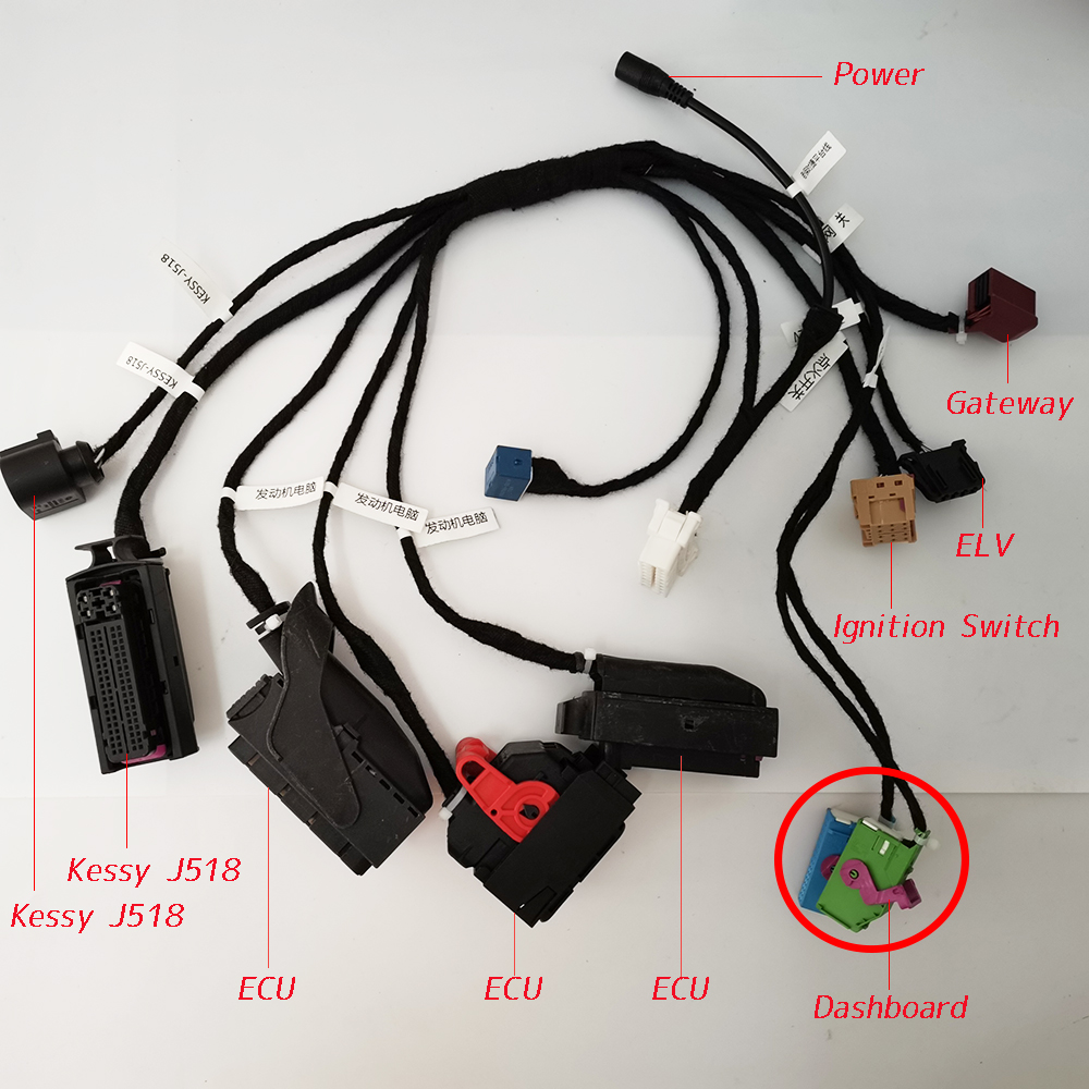 Test Platform Cable for Porsche With Kessy J518, ECU, ELV, Gateway, Ignition Switch Connection