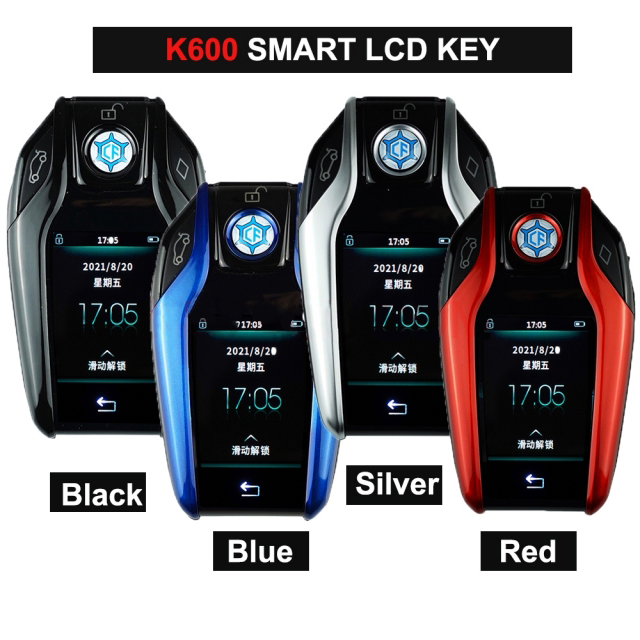 K600 Modified Universal Smart LCD Key Comfortable Entry Auto Lock Keyless Go For Audi/Ford/Mazda/Toyota/Porsche English Black Color