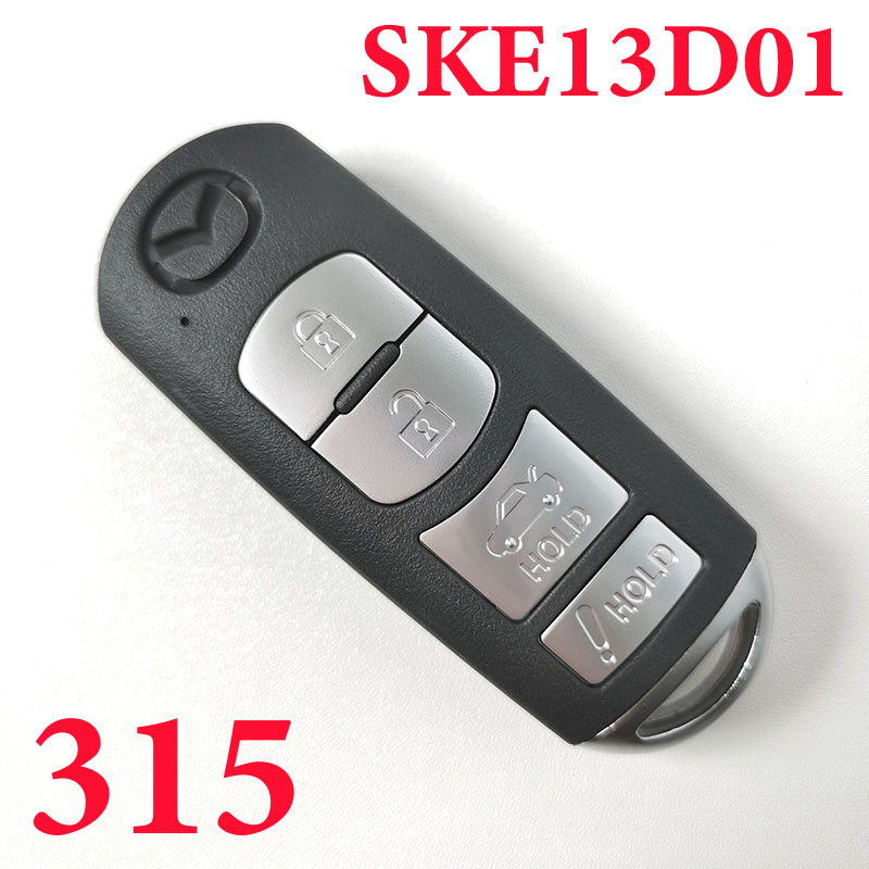 315 MHz 4 Buttons Smart Proximity Key for Mazda 3 / 6 - with Original PCB Board - SKE13D01