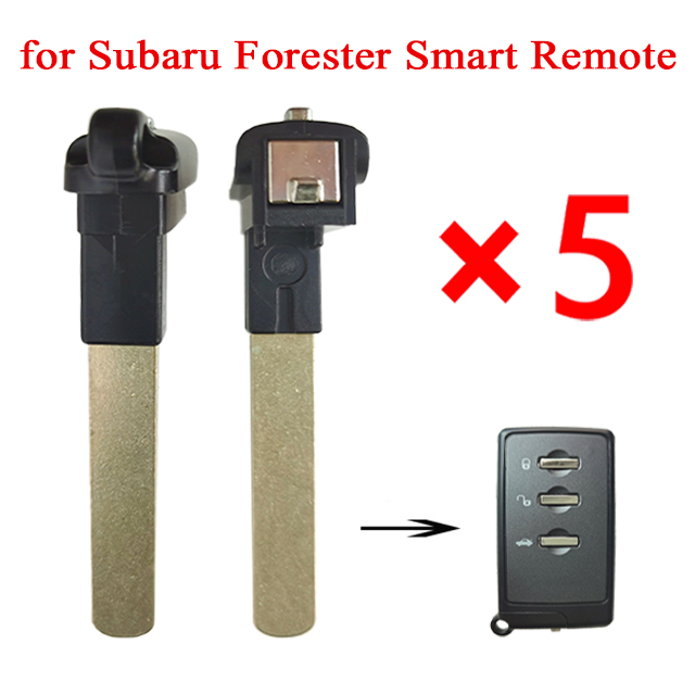 Emergency Key Blade Suitable for Subaru Forester 3 Button 4 Button Smart Card Remote - Pack of 5