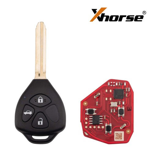 XHORSE XKTO23EN for Toyota Models Left 3 Buttons Triangle Second Generation Wired Remote - Pack of 5