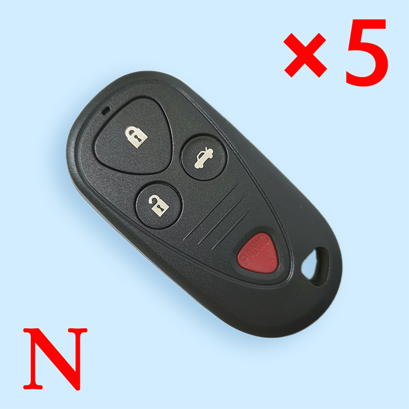Replacement Remote Key Fob Shell Case 3+1 Buttons for Acura TSX TL RL CL - Pack of 5