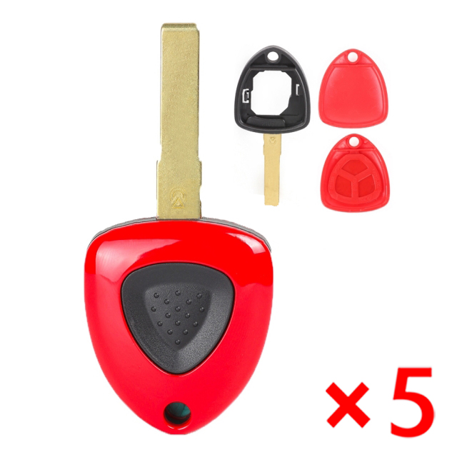Replacement Remote Key Shell Case Fob 1 Button for Ferrari F430 2005-2009 No Logo - pack of 5 