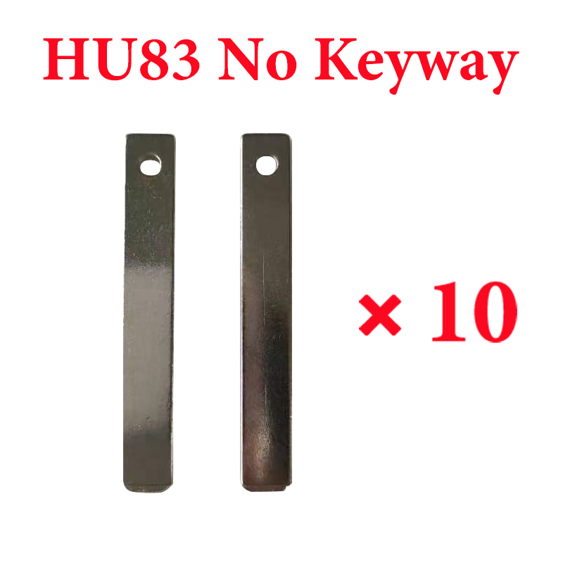 HU83 Key Blade without Groove for Peugeot Citroen - Pack of 10