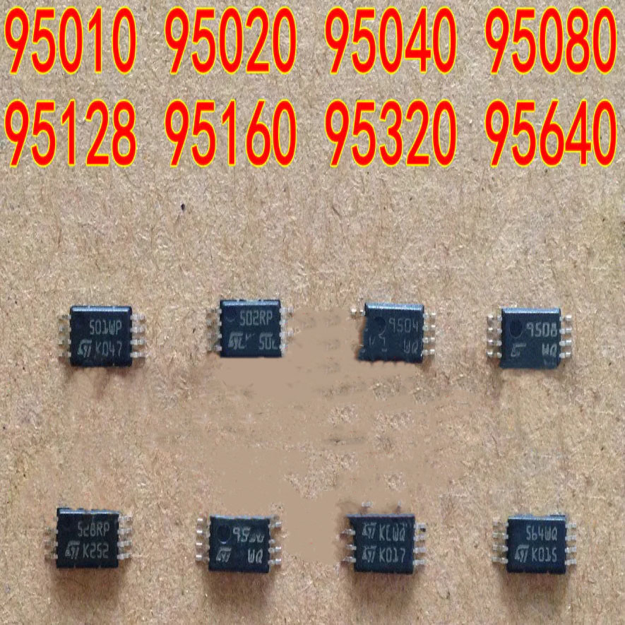 16pcs/lot TSSOP8 95010 95020 95040 95080 95128 95160 95320 95640 EEPROM Chip Component IC Original New