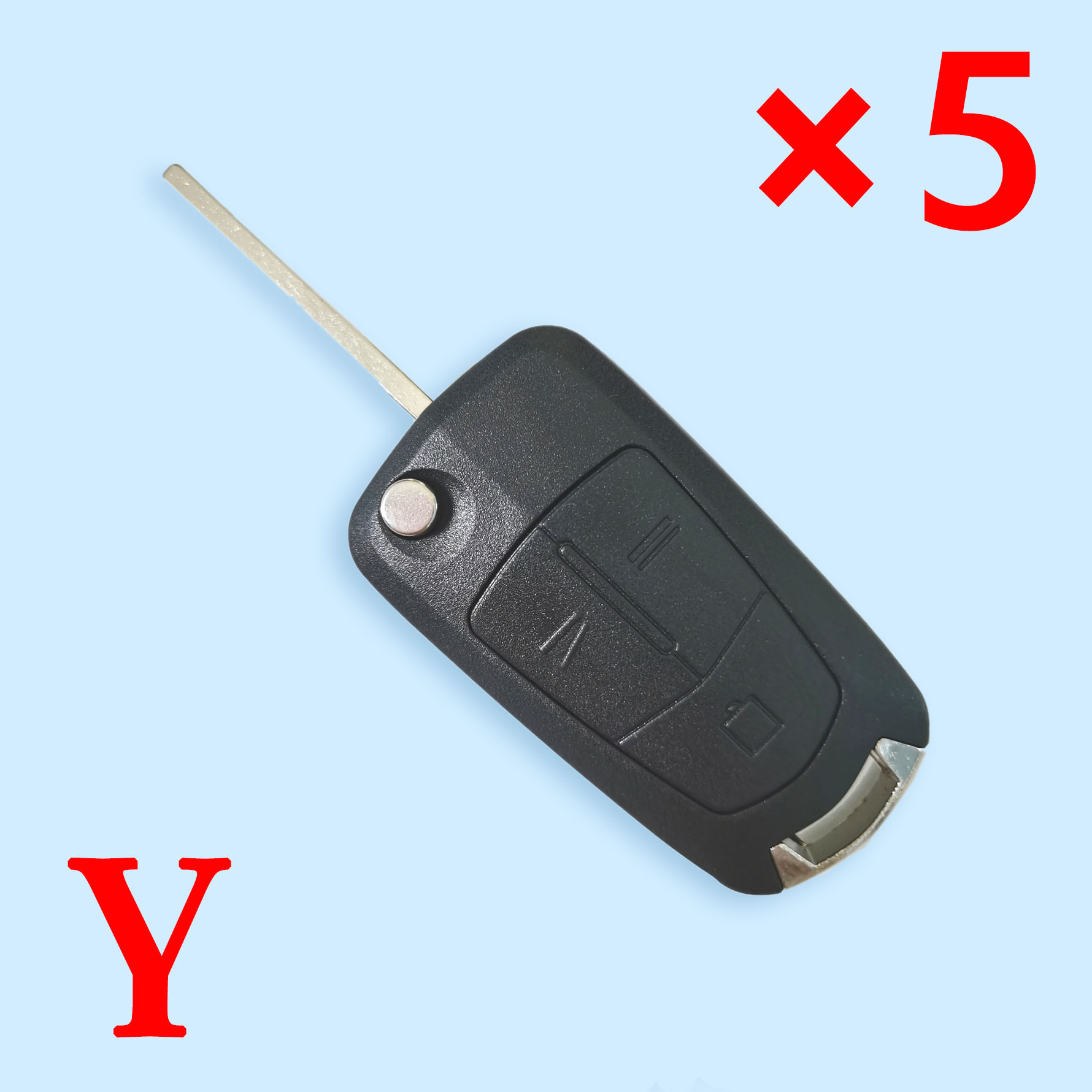3 Buttons Flip Remote Key Shell for Chevrolet Captiva (5pcs)