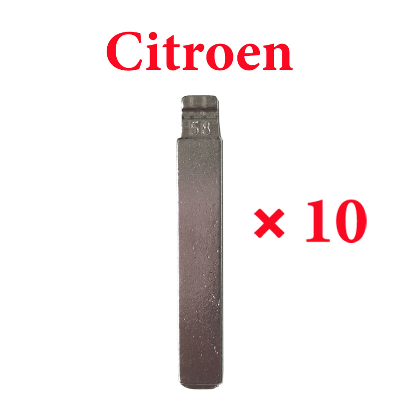58# Key Blade for Citroen - Pack of 10