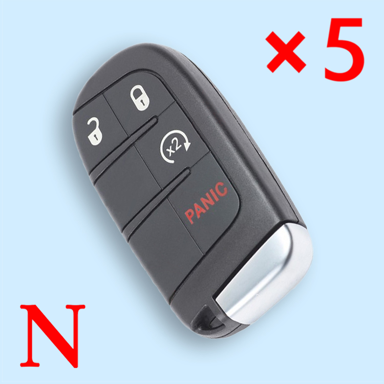 3+1 Buttons Smart Key Shell for Jeep - Without Logo - Pack of 5 