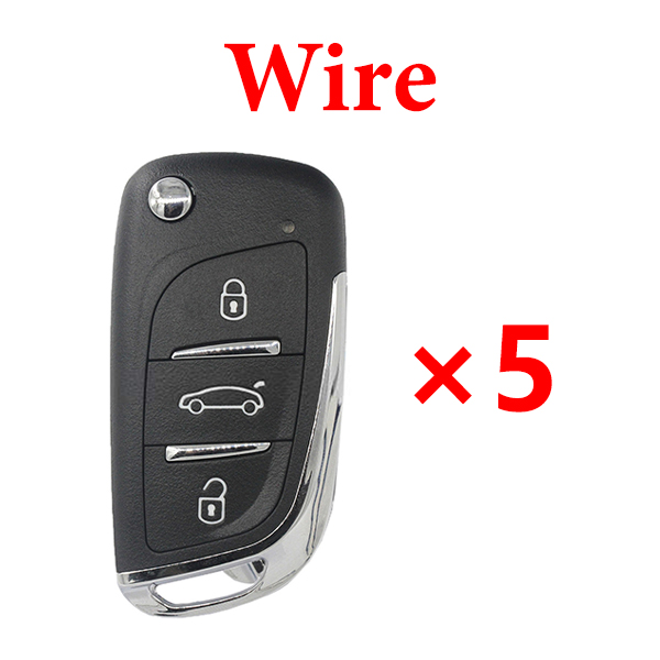 KYDZ Citroen DS Type 3 Buttons Flip Wire Remote - Pack of 5