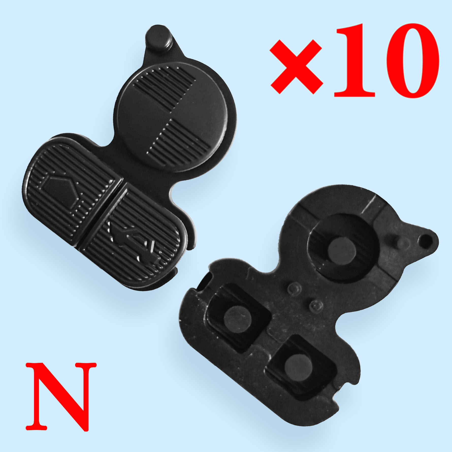 3 Buttons Rubber Pad for BMW - Pack of 10