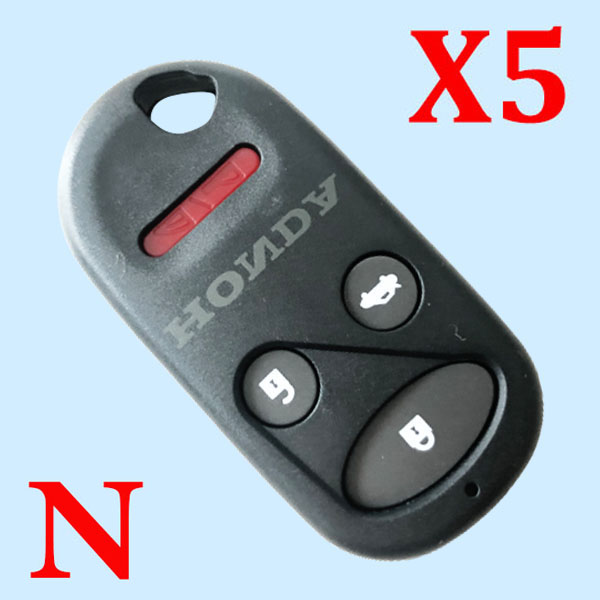 3+1 Button Key Shell without Battery Holder for Honda 5 pcs