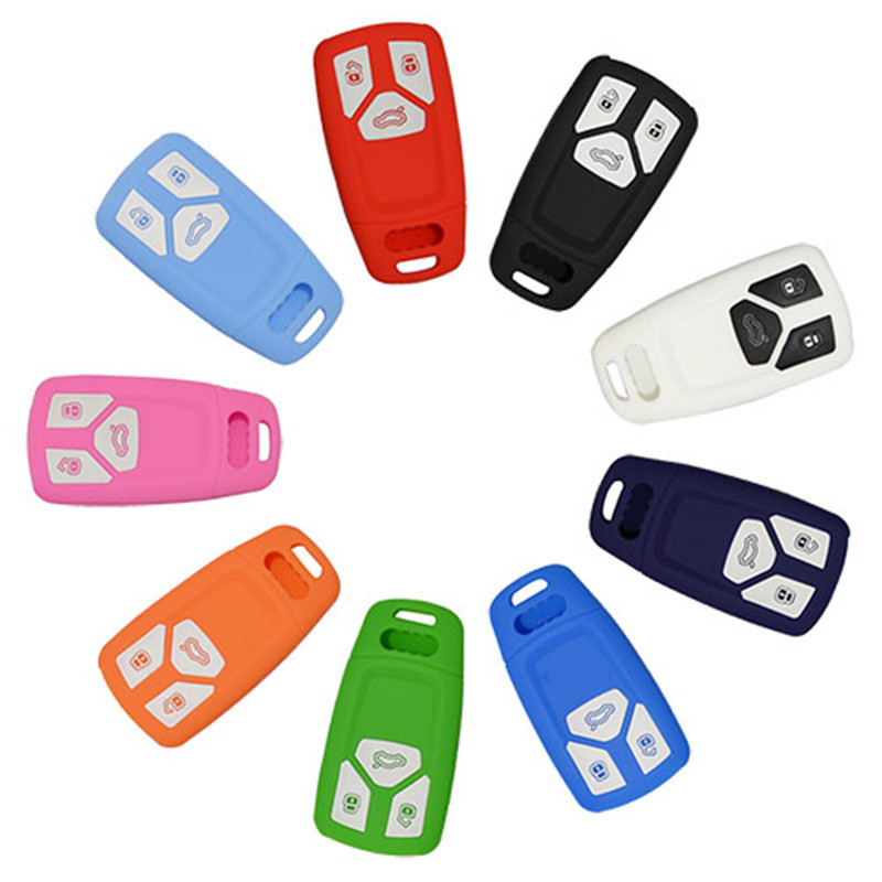 Silicone Cover for 3 Buttons Audi 2016 New Q7, 2017 A4L Car Keys - 5 Pieces