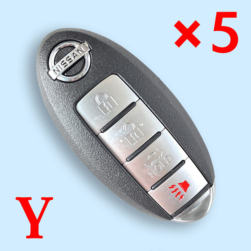 4-Button smart Key shell for Old Nissan for 09-12 Nissan Teana key case with Notches on the sides 5pcs