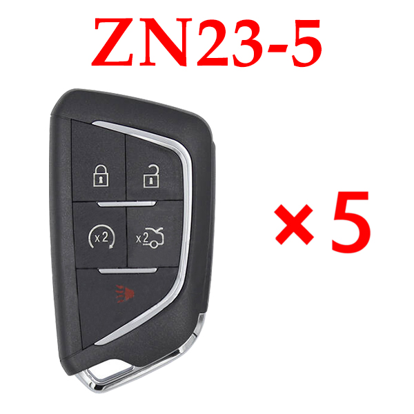 KYDZ Universal Smart Remote Key Cadillac Type 4+1 Buttons ZN23-5 - Pack of 5