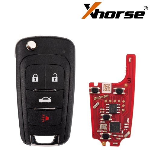 XHORSE XKBU21EN for Buick Models Foldable 4 Buttons Second Generation Wired Remote - Pack of 5
