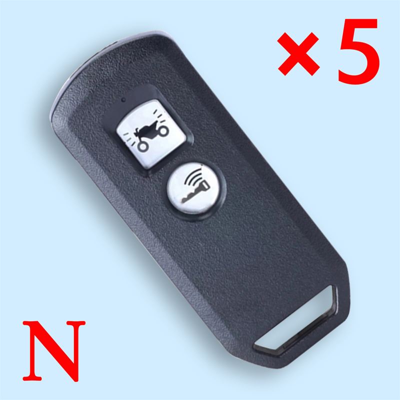Motorcycle Scooter Remote Key Shell Case - 2 Buttons FOB for Honda K35V3 ADV SH 150 Forza 300 125 PCX150 2018 2019- pack of 5 
