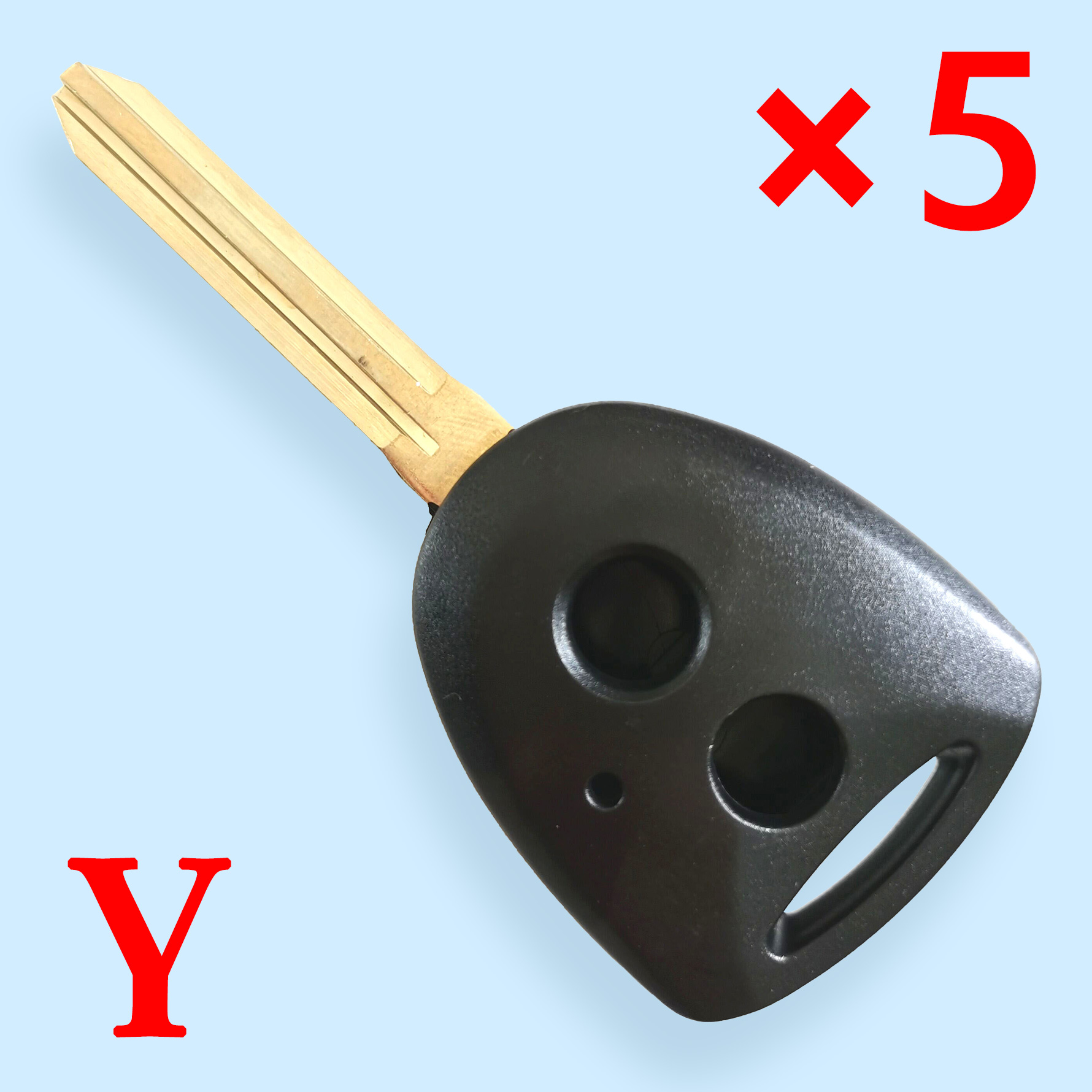 2 Buttons Car Remote Key Case Shell with TOY43 key blade For Toyota Avanza 2015-2021 - 5 pcs