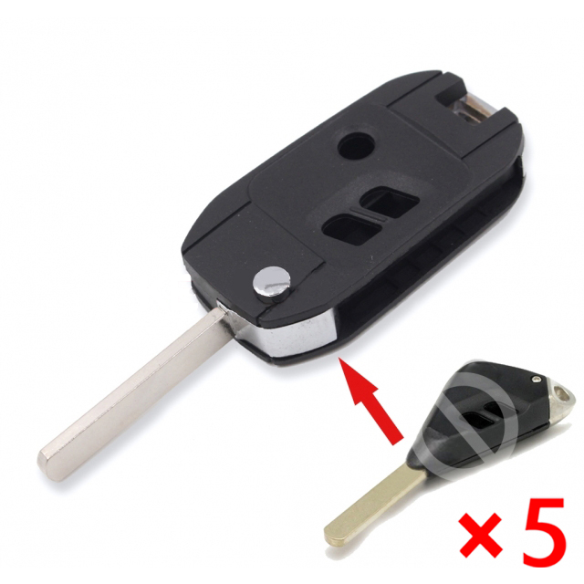 Modified Folding Remote Key Shell 3 Button For Subaru - pack of 5 