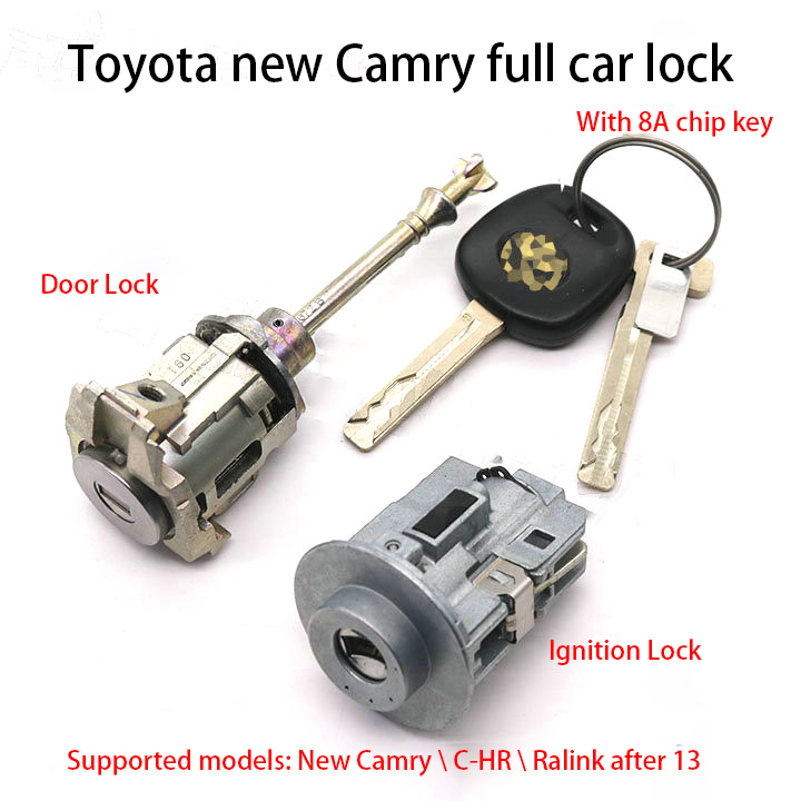 13 Toyota new Camry C-HR Levin full car lock with 8A chip secondary key small key full car lock