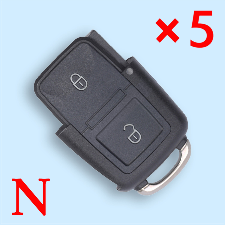 Remote Key Shell 2 Button for VW- pack of 5 