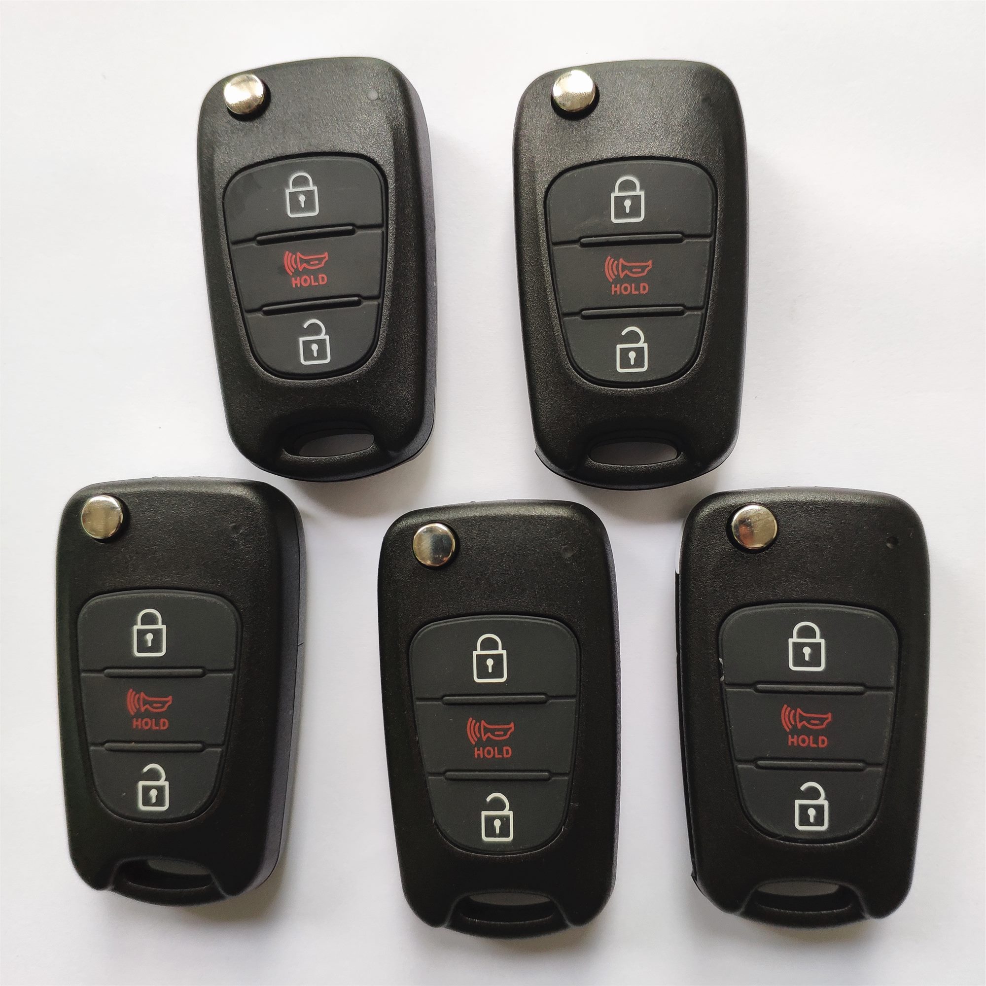 2+1 Buttons Flip Remote Key Shell for Hyundai - 5 pcs