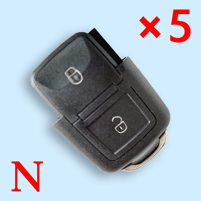 2 Buttons Key Shell for VW - Pack of 5