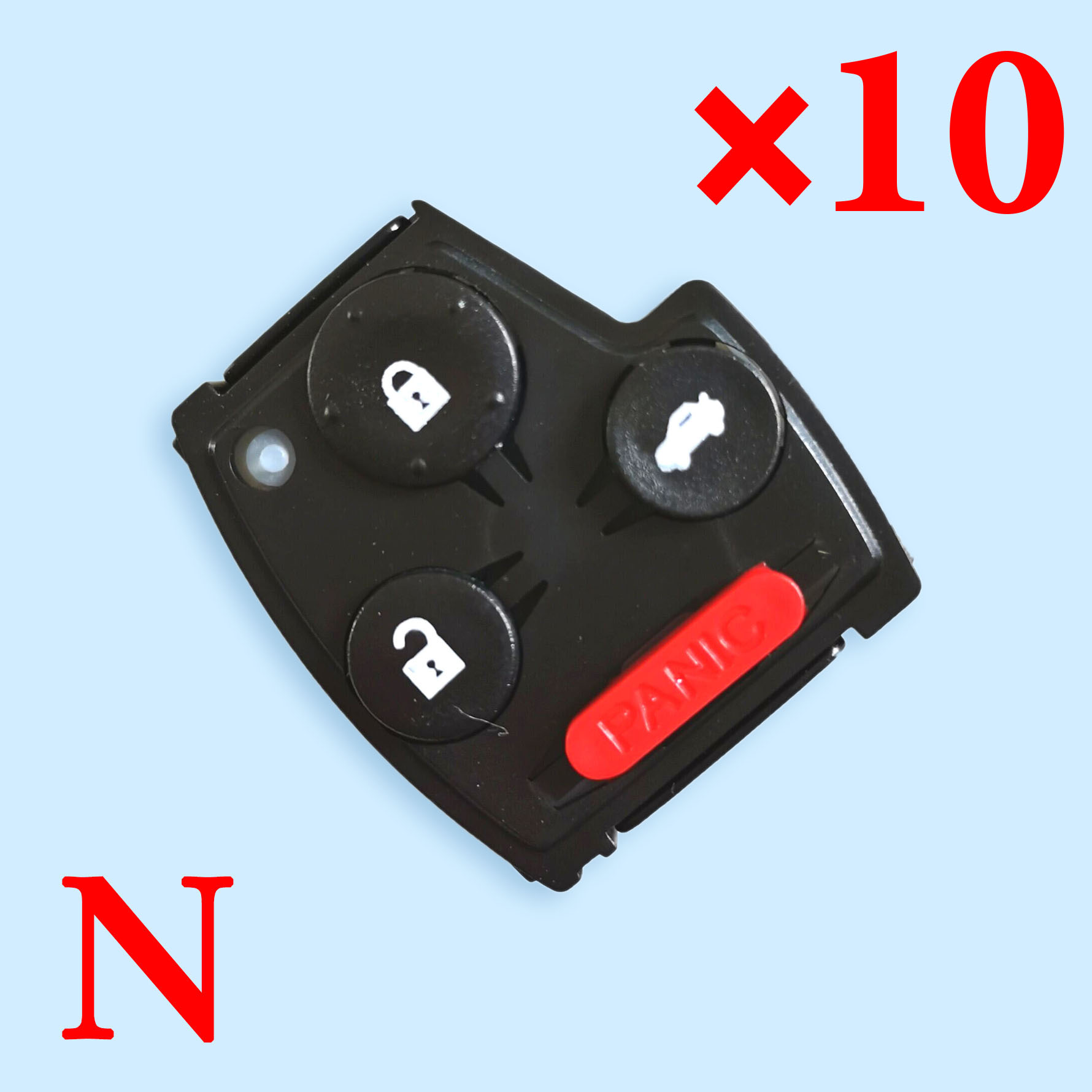 3+1 Buttons Rubber Pad for Honda - Pack of 10