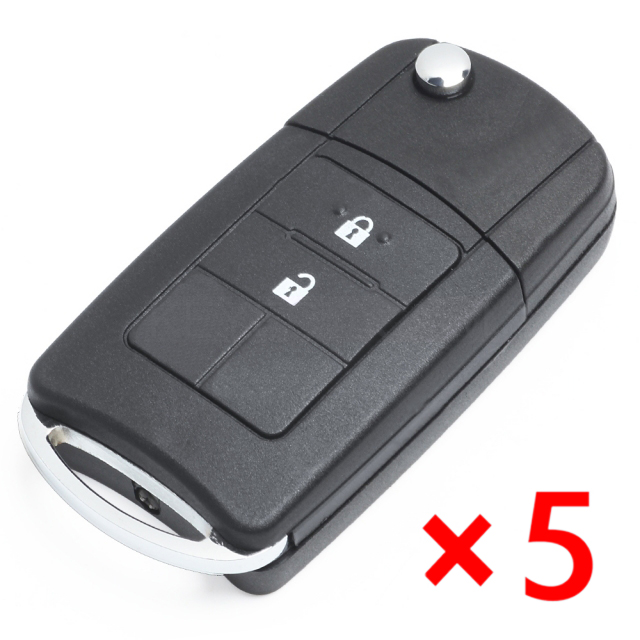 Modified Folding Remote Key Shell 2 Button for Toyota TOY43- pack of 5 