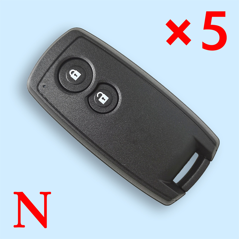 Smart Remote Car Key Case Shell Fob 2 Button for Suzuki SX4 Grand Vitara Swift - Pack of 5