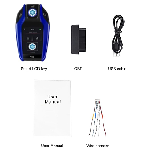 CF618C Modified LCD Touch Screen Type Smart Key for BMW - Blue Color
