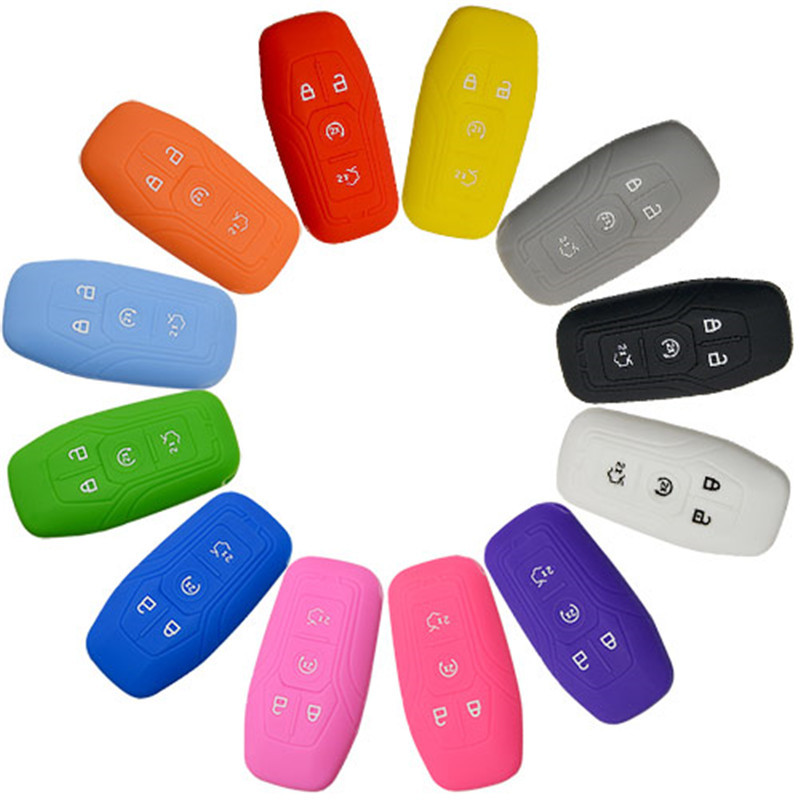 Silicone Cover for Ford Taurus, Mondeo, Edge, Lincoln MKC/MKX/MKZ Car Keys - 5 Pieces