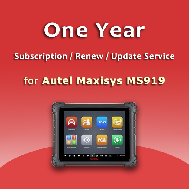 Autel Maxisys MS919 One Year Update Service (Subsription Only)