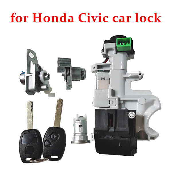 2006-2009 Honda Civic Ignition Auto Lock Cylinder And Left Door Cylinder Complete Set Coded