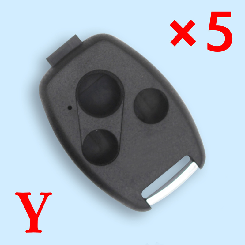 3 Buttons Suitable for Honda Accord Civic Ossaid Fit Straight Remote Control Key Shell- pack of 5 