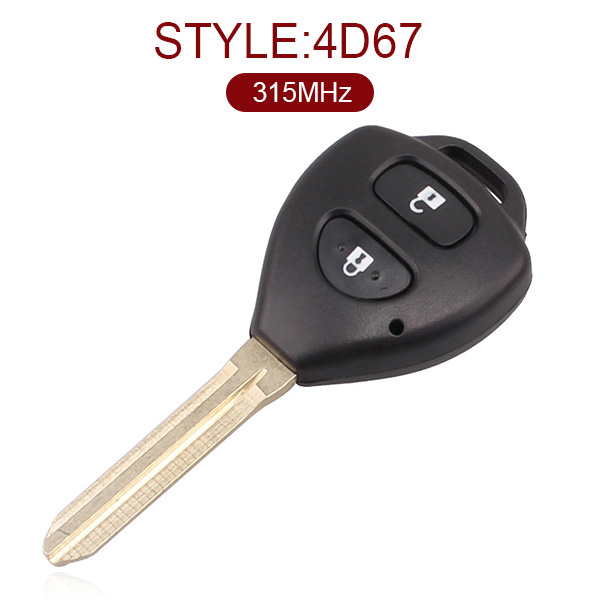 for Toyota Corolla RAV4 2 Button Remote Key (315MHz) 4D-67 Chip