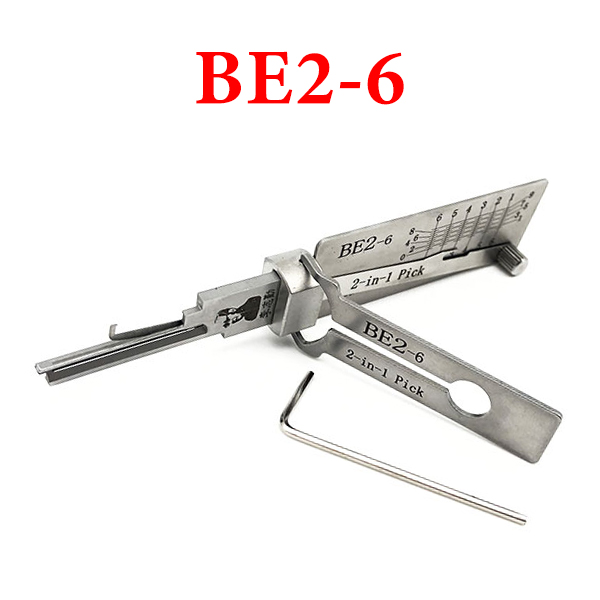 Original Lishi - BE2-6 BEST A / 6-Pin / 2-in-1 Residential Tool / AG