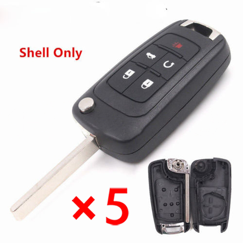 Remote Key Shell 5 Button for Chevrolet/Opel/Buick HU100 Blade - pack of 5 