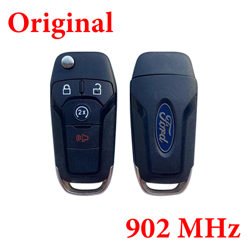 Original 902 MHz 3+1 Buttons Flip Smart Key for Ford - 49 Chip