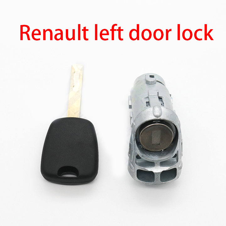 Renault left door lock Renault central control driver's door lock inner milling groove key lock cylinder with deputy key