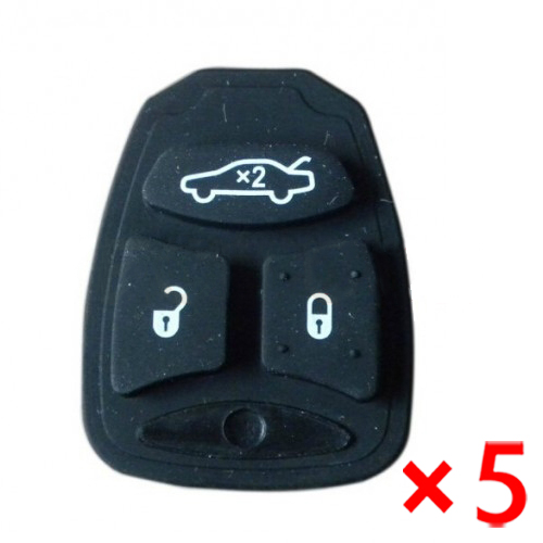 Remote Rubber 3 Button for Chrysler Big Button - pack of 5 