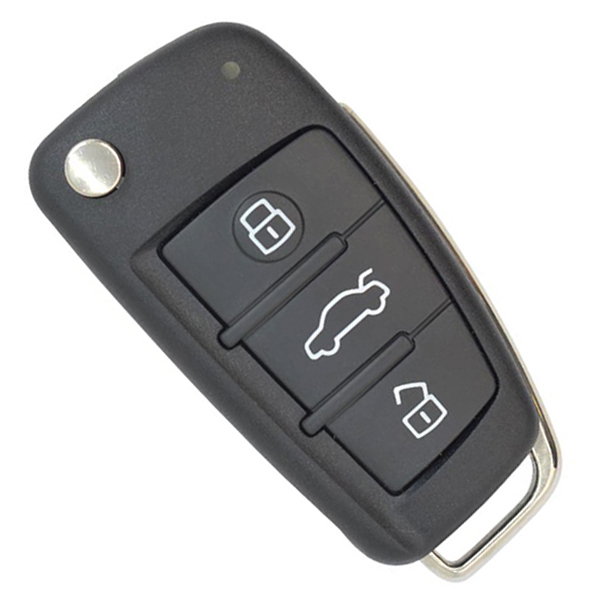 for Audi A6 Q7 3 Button 868MHz Flip Keyless Go Smart Key with 8E Chip With Logo