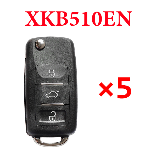 5 pieces Xhorse VVDI VW B5 Waterproof Universal Remote Control - XKB510EN