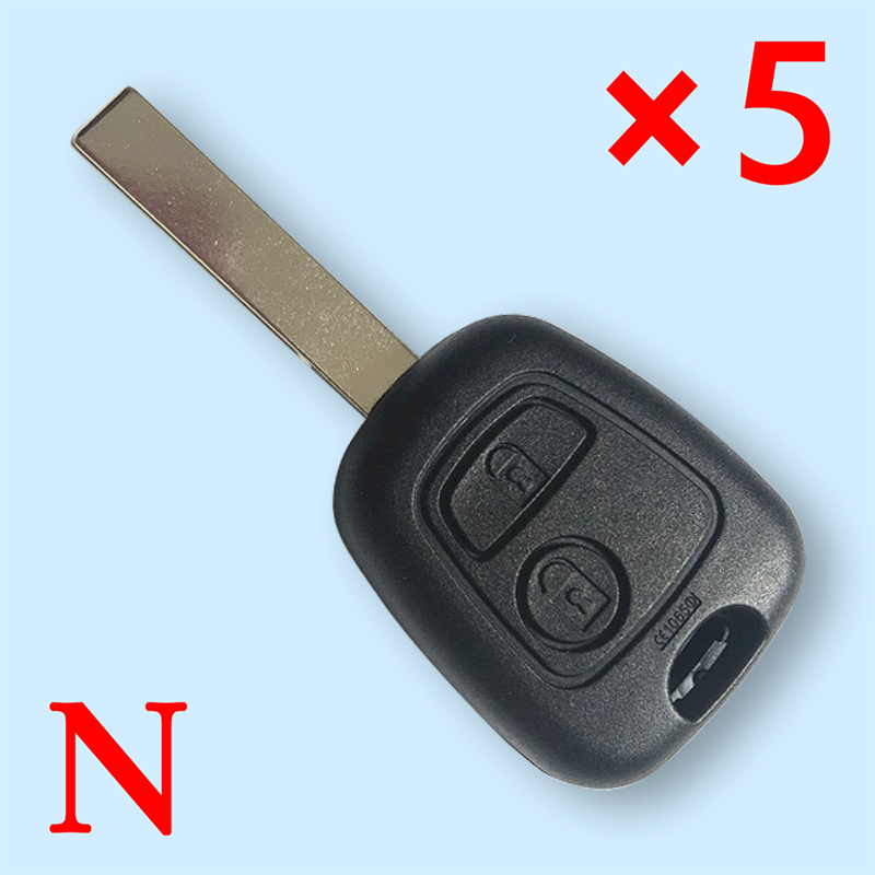 2 Button Key Shell with VA2 Blade with Groove for Citroen SX9 5pcs